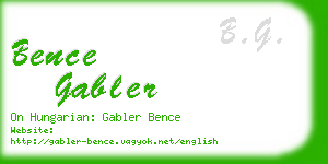 bence gabler business card